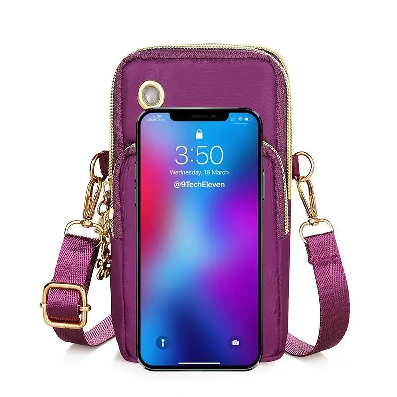 Mobile Phone Crossbody/Shoulder Bag With Headphone Plug.
