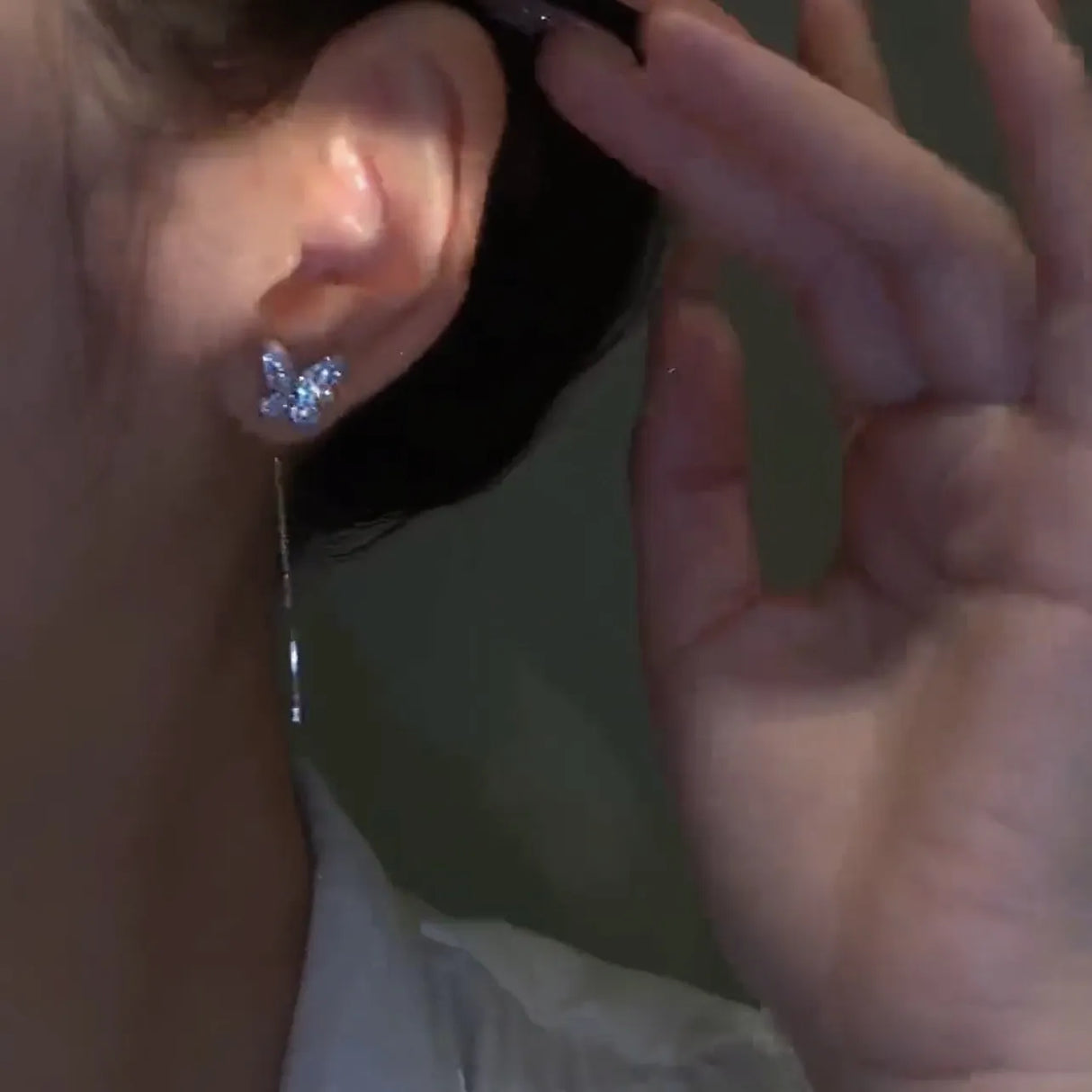 Women's Fashion Zircon Christmas Earrings.