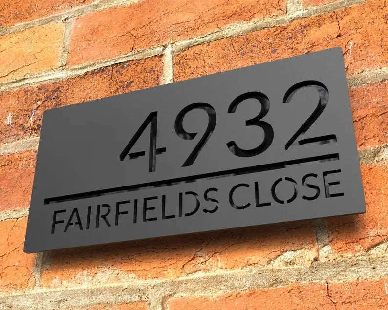 Customized Acrylic Laser Outdoor Personalized House Number Plaque
