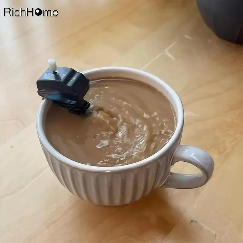 Wind Up Mini Boat Motor Coffee Stirrer