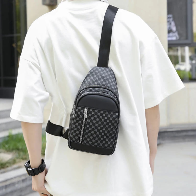 Men And Women's Single Shoulder Patchwork Dot Design Bag