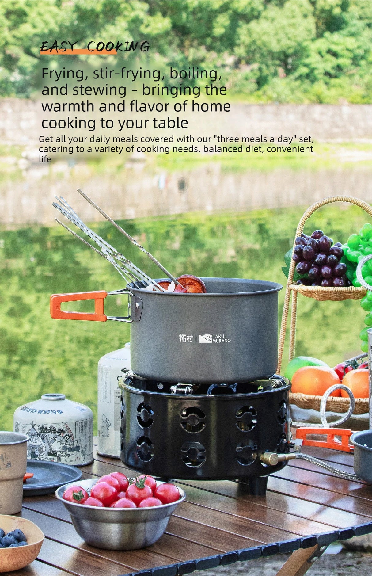 Ultralight Aluminum Camping Cookware With Storage Bag