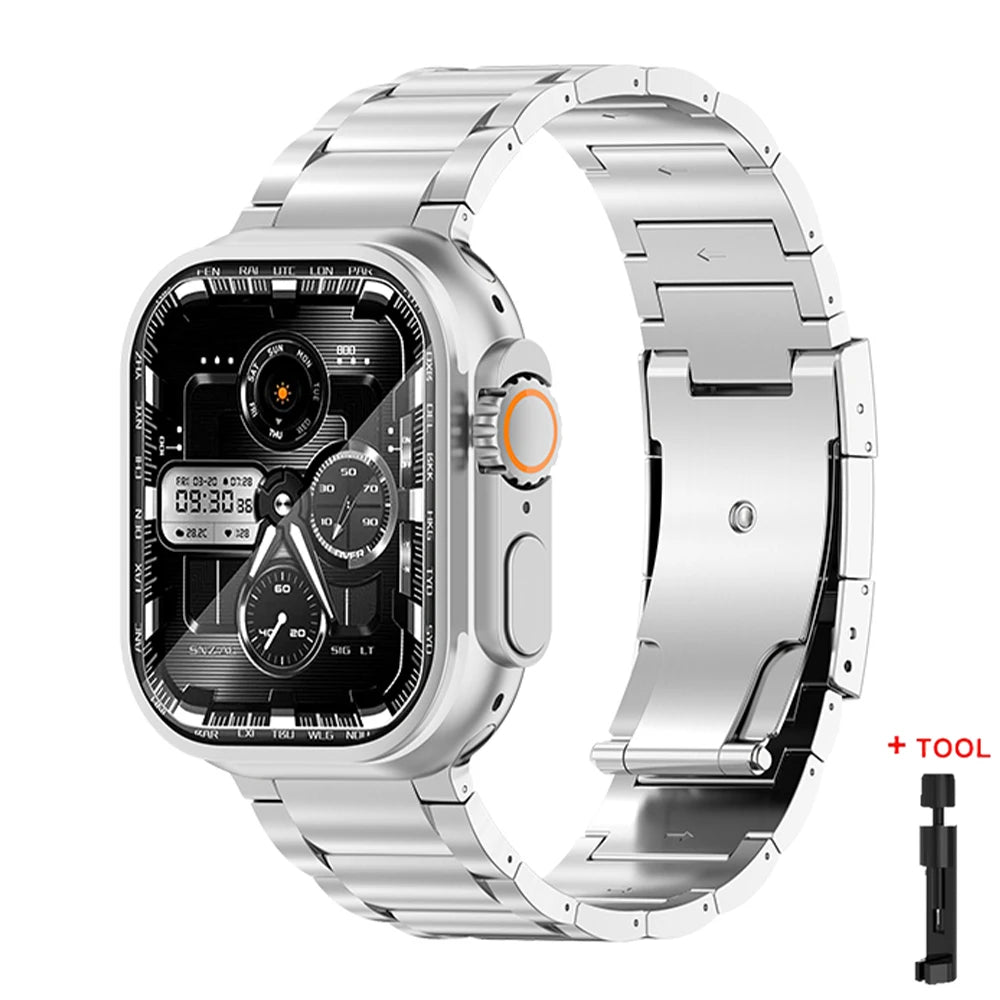 Titanium Metal Strap for Apple Watch Ultra 2 49mm 46mm 45mm 44mm 42mm Series 10 9 8 7 6 SE 5 4