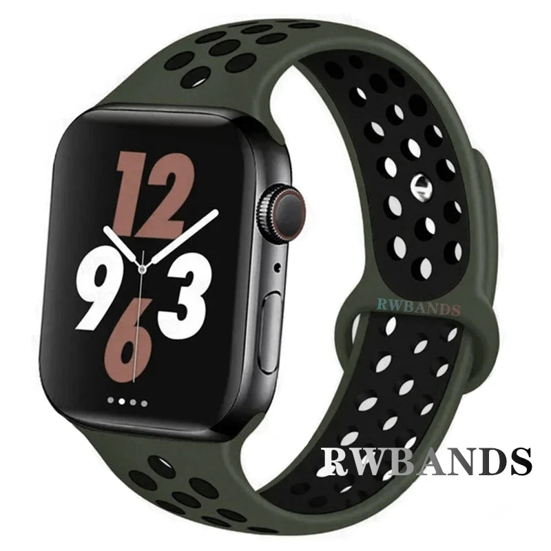 Sport Strap for Apple Watch Band 46mm 44mm 40mm 42-38-41mm 45mm Series 10 9 8 7 6 SE 5 3 Ultra 2 49mm