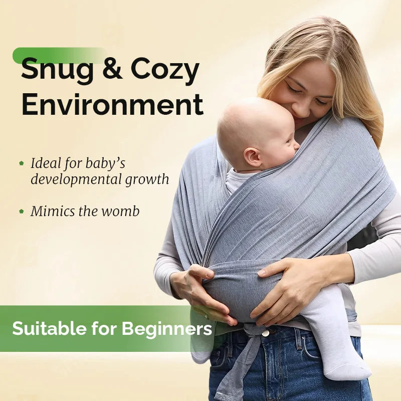 PANGDUBE 100% Polyester Kangaroo Wrap for Babies 0-15 Months