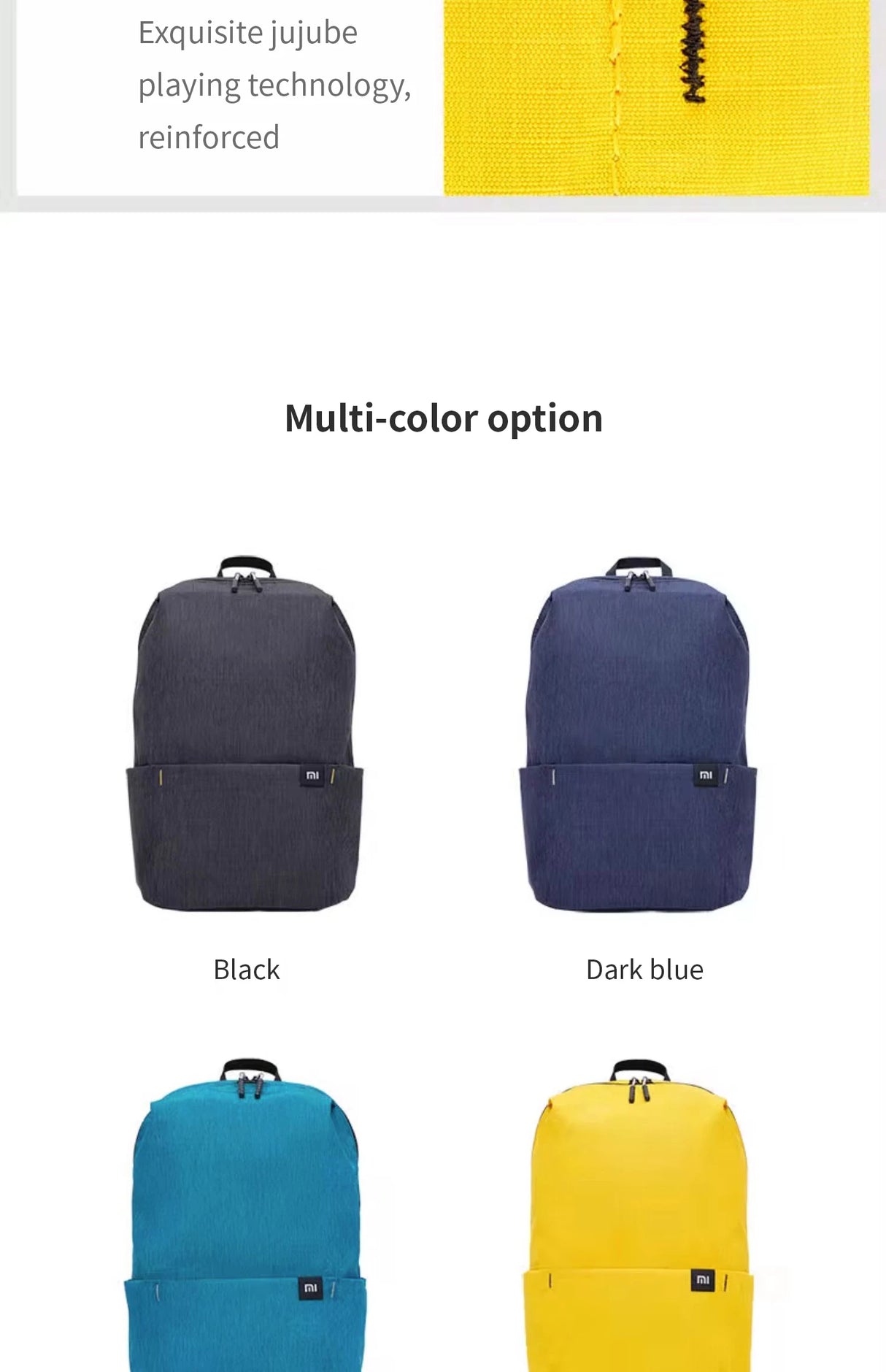 Xiaomi Men And Women Ultra-Lightweight Waterproof Colorful Sports bag