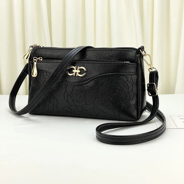 Embossed Women's Leather Shoulder Bags.