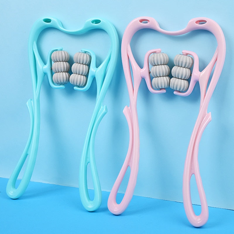 Hands Free Plastic Pressure Point Neck Massage Rollers.