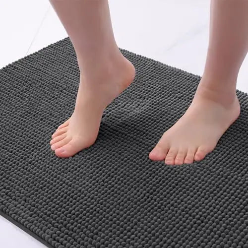 Kitinjoy Chenille Non-slip Washable Quick Drying Bath Mat