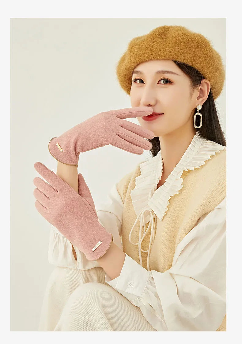 Women's Cashmere Touch Screen Gloves.