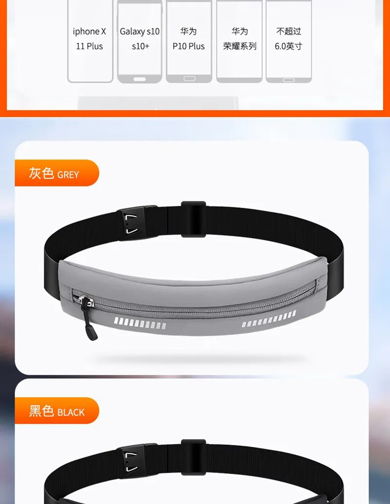Waterproof Waist Running Belt For Phone, Money Or Keys