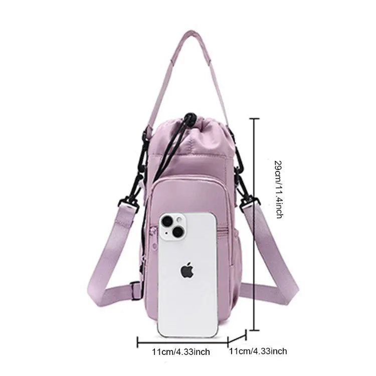 Women And Men's Oxford Lightweight Waterproof Crossbody Water Bottle And Phone Bag