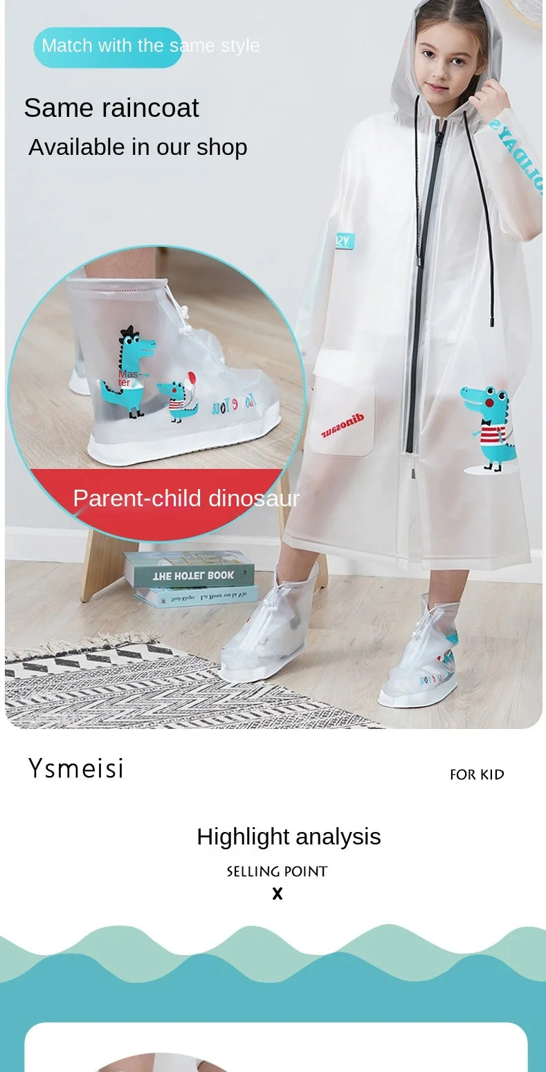 Children's Non-Slip Overshoes Galoshes With Zipper
