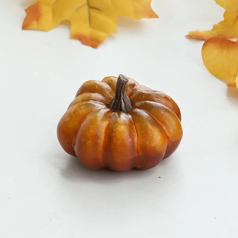 Mini Artificial Harvest Or Halloween Pumpkin Decorations.