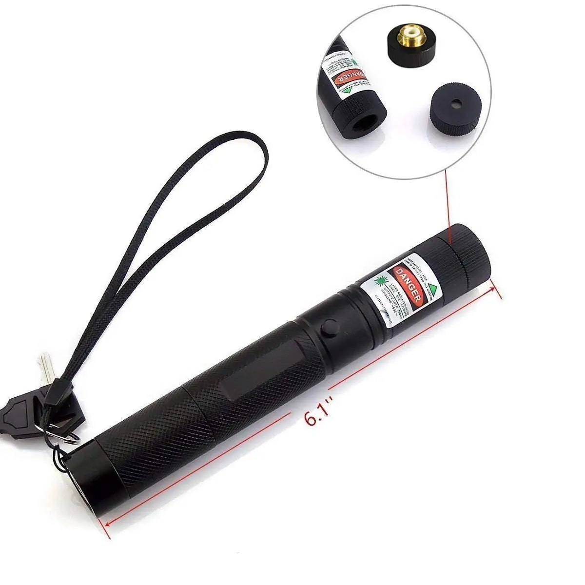 532nm 5mw High Power Green Laser Pointer With Adjustable Focus (Battery not included)