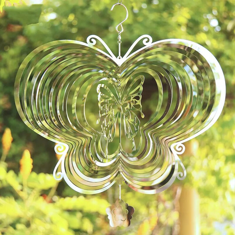 3D Rotating Butterfly Wind Spinner.
