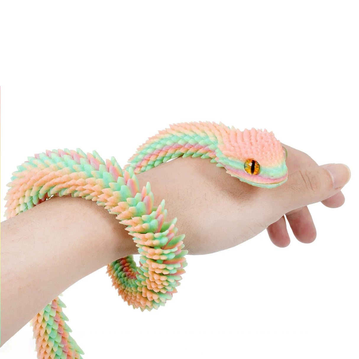 3D Printing Moveable Rotating Action Figure Snake Egg For Stress Relief