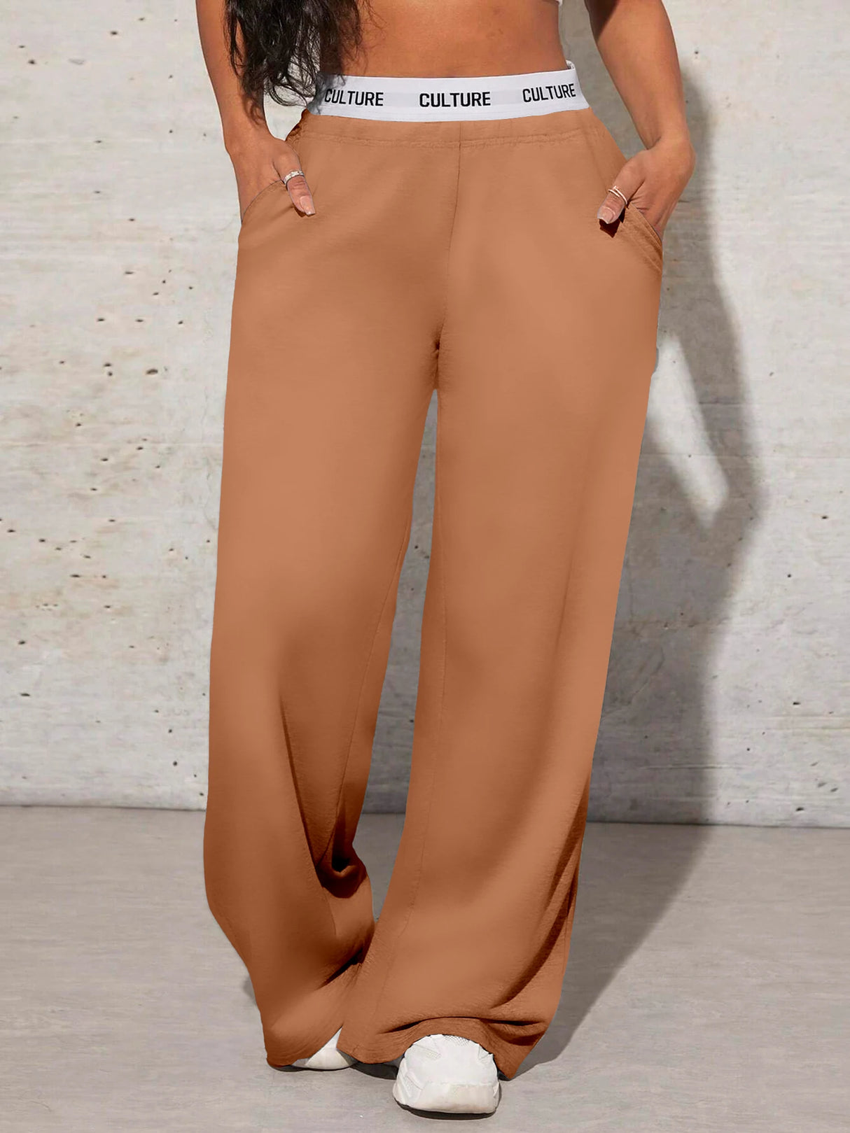 High Waisted Tummy Control Wide Leg Sweatpants