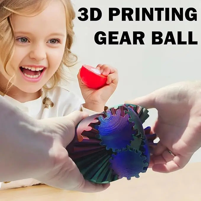 3D Printed Cube Fidget Spin Ball For Relaxing Due To Stress and Anxiety