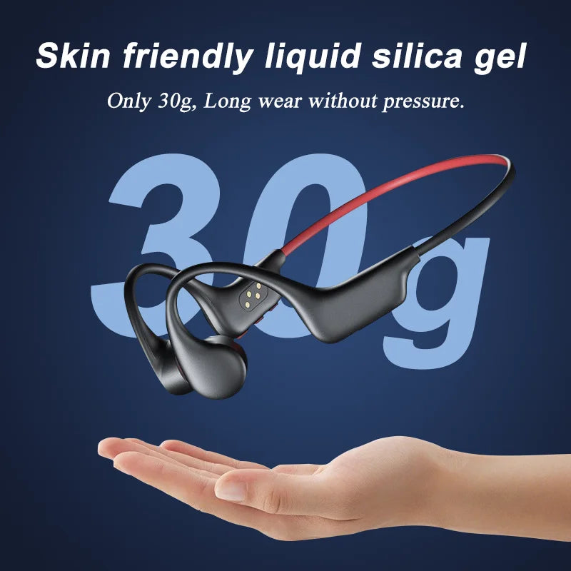 Bone Conduction  Bluetooth MP3-IPX8 Wireless Headset Waterproof For Swimming