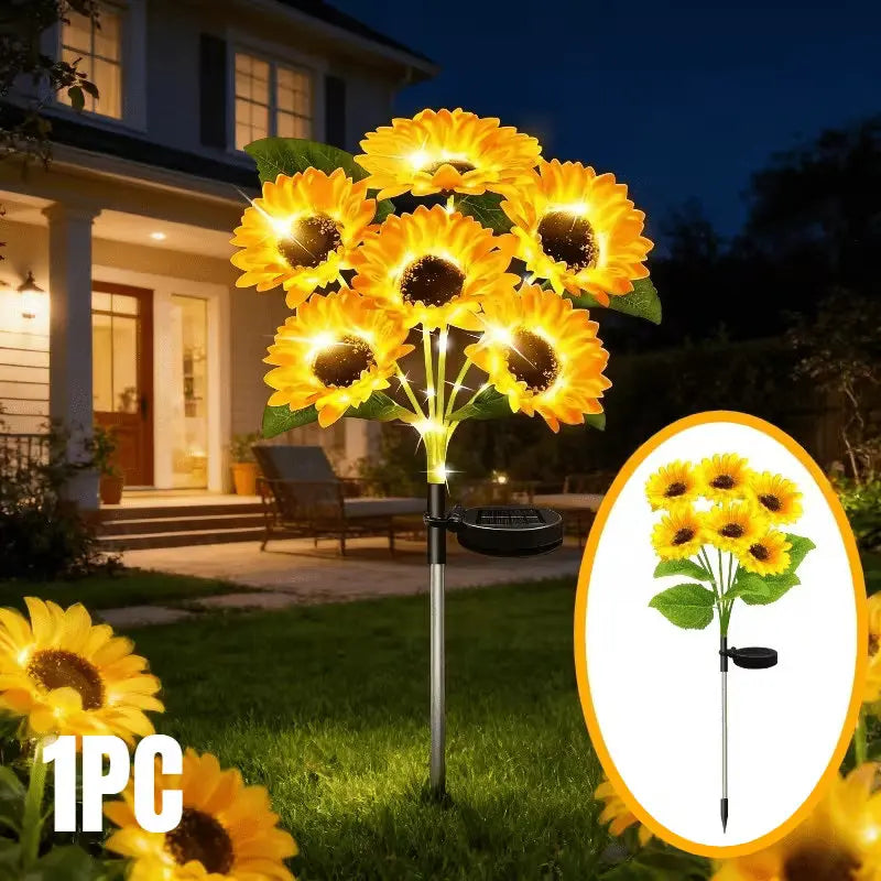 Solar Garden Sunflower Lights