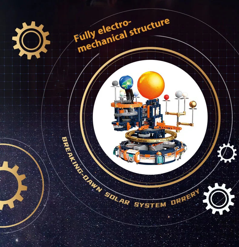 CK008 Space Trend Play Dawn Solar System Planetarium Mechanical Model