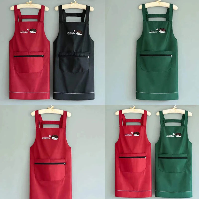 Waterproof Apron With Zipper Pocket