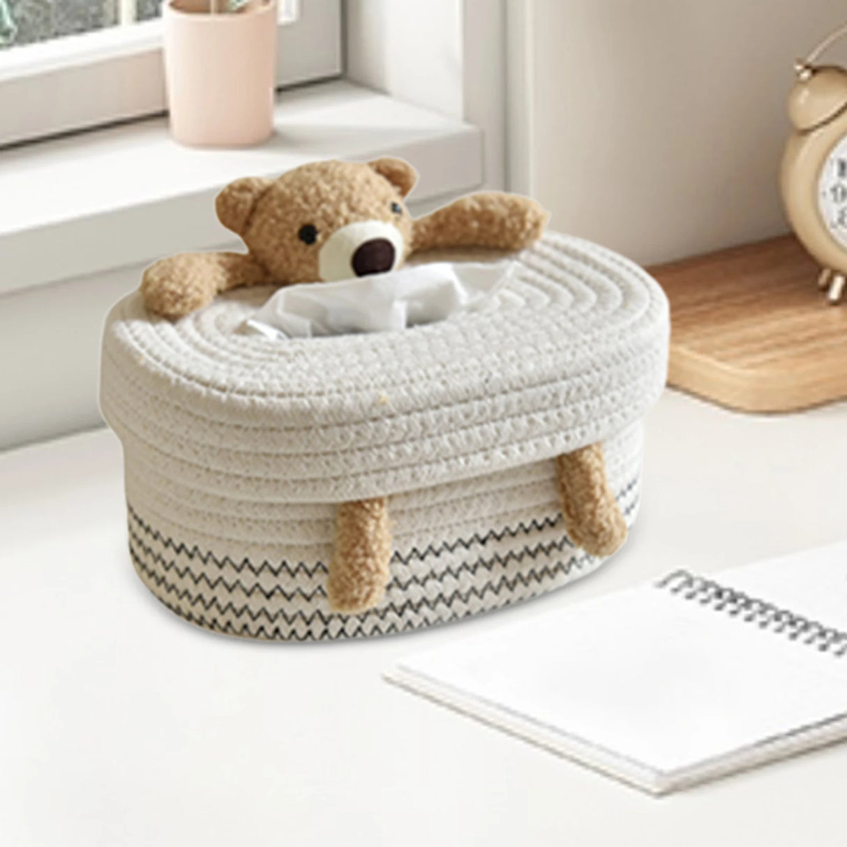 Cotton Woven Rope Tissue Box