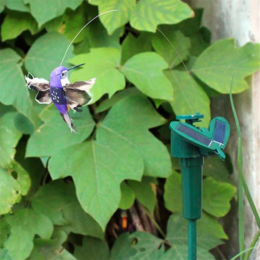 1pc Solar Rotating Hummingbird Bird Garden Stake