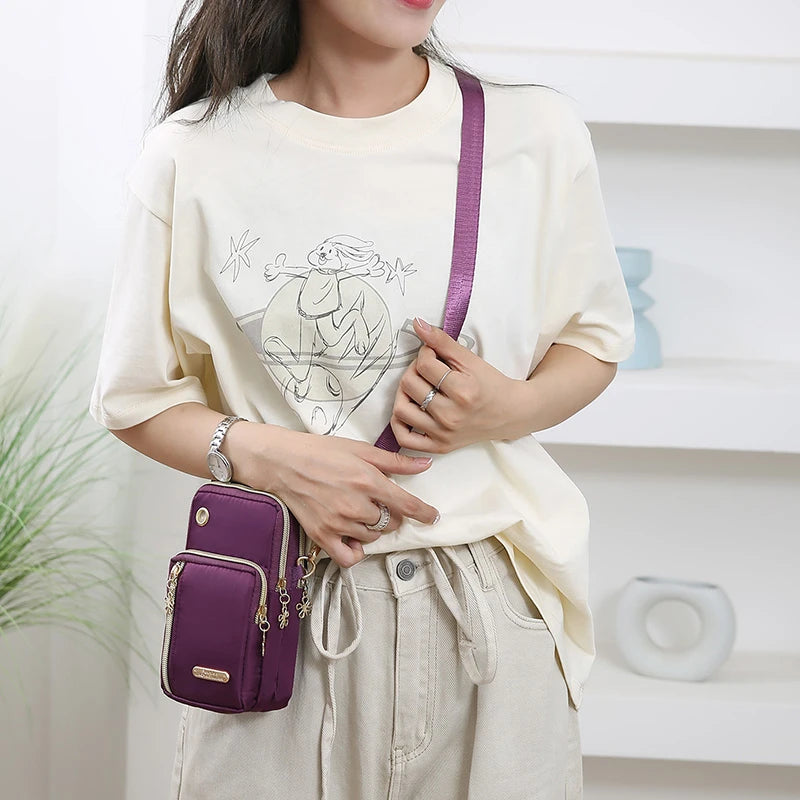 Women's Lightweight Nylon Crossbody Or Arm Bag
