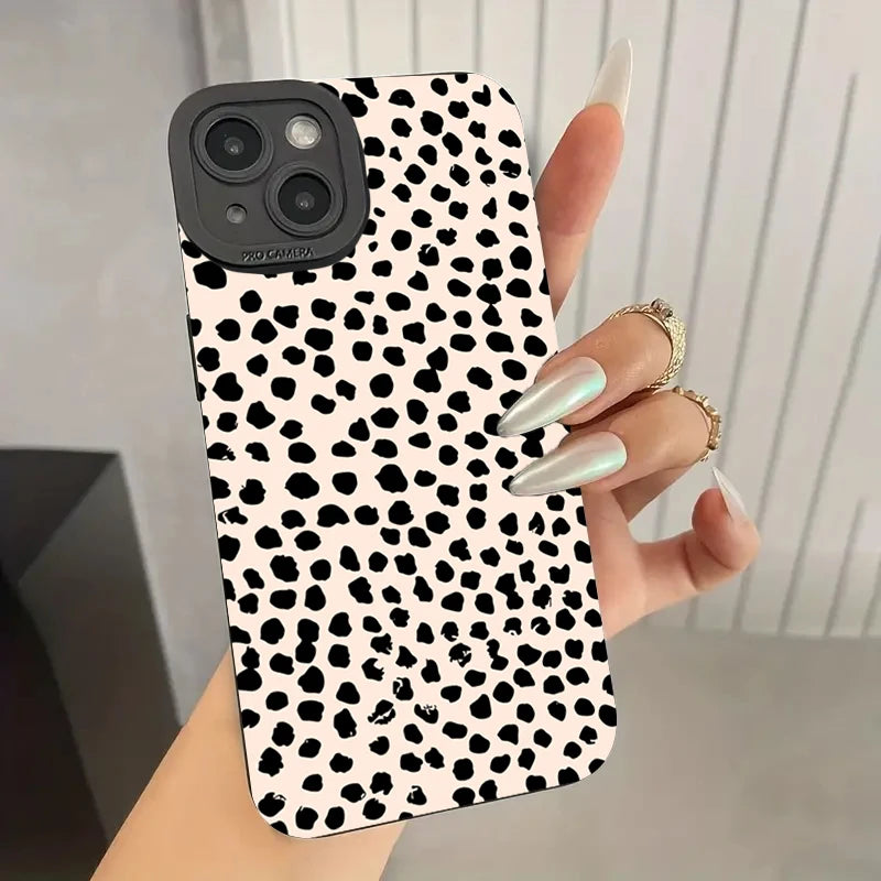 Polka Dot Soft Silicone Phone Case for iPhone 17 Air 16E 15 16 Pro Max Cases iPhone 14 13 12 11 7 8 Plus SE2