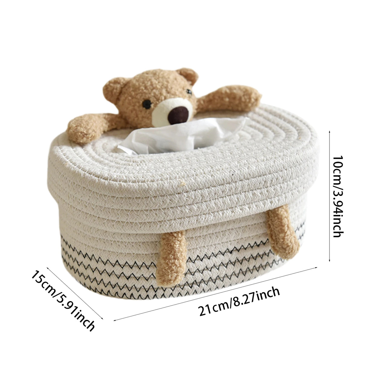 Cotton Woven Rope Tissue Box