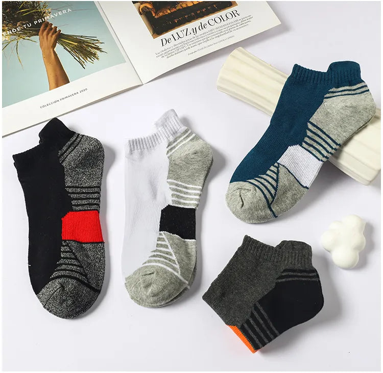 5 Pairs Cotton Breathable Sport Ankle Socks.  Size EU 38-45