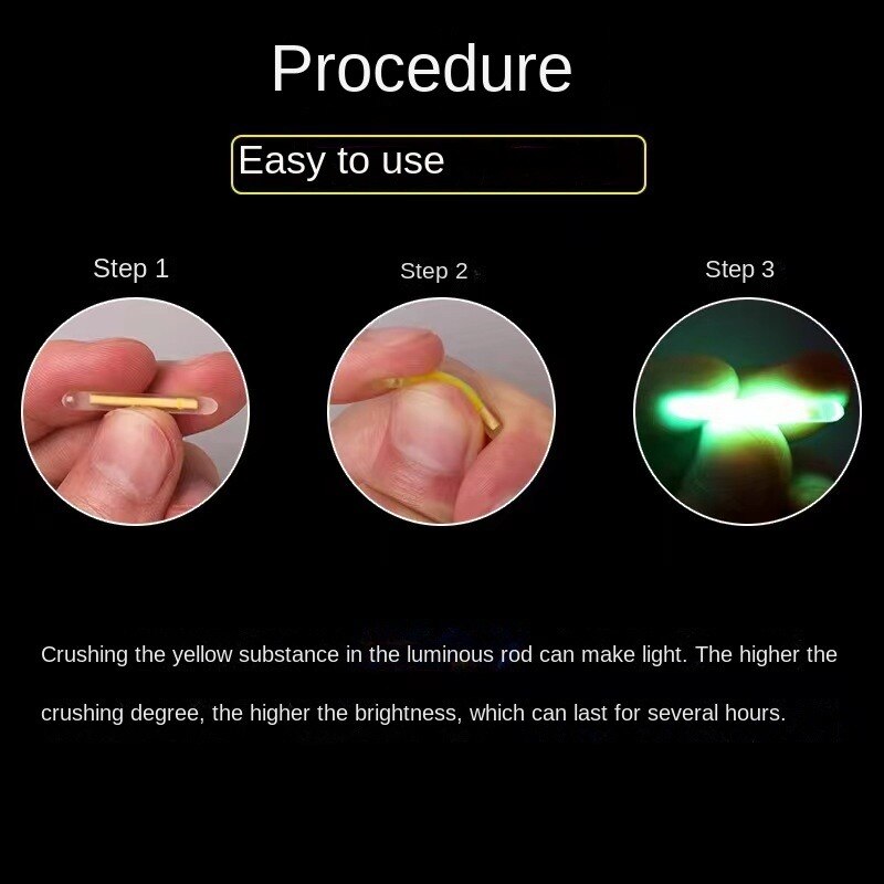 10/20/50PCS/lot 2.2-4.5mm Fluorescent light glow in the dark sticks.