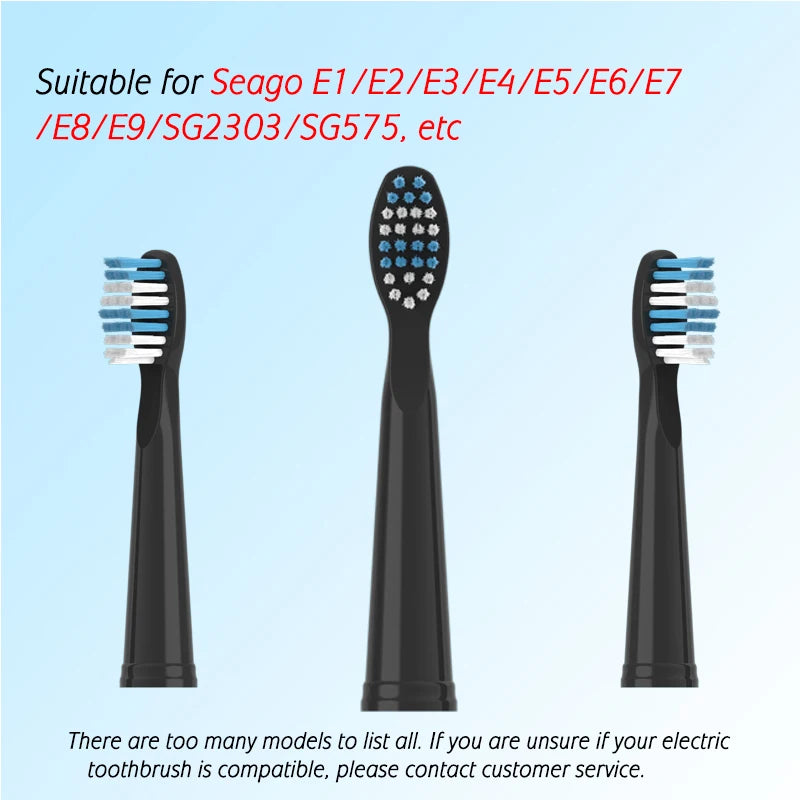 Replacement Brush Heads for Seago Electric Toothbrushes E1-9/SG2303/SG575