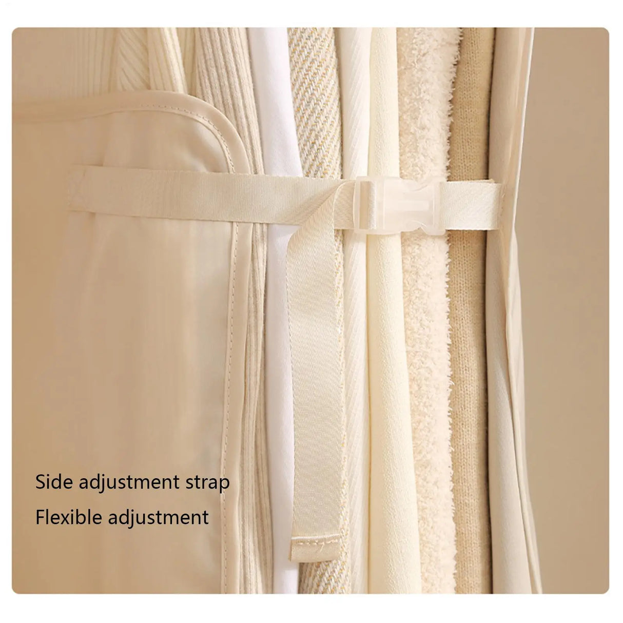 Vacuum Compressed Adjustable Seasonal Storage Organizer For Suits Coats Or Sweaters