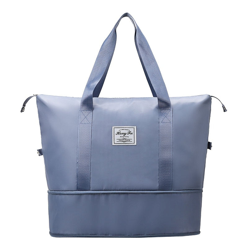 Women's AOTTLA casual handbag/carry on luggage bag for traveling. Double zipper on bottom to expand bag..