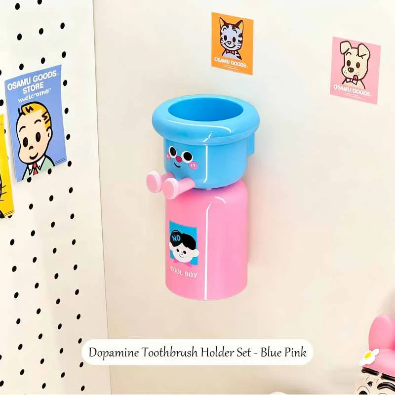 Dopamine Magnetic Wall Mounted Toothbrush/Cup Holder