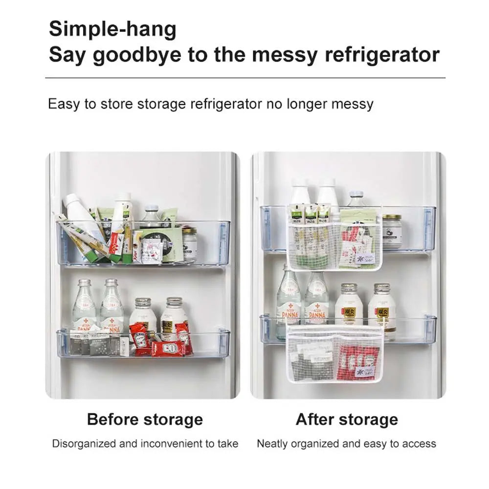 Mesh Refrigerator Storage Bag Organizer