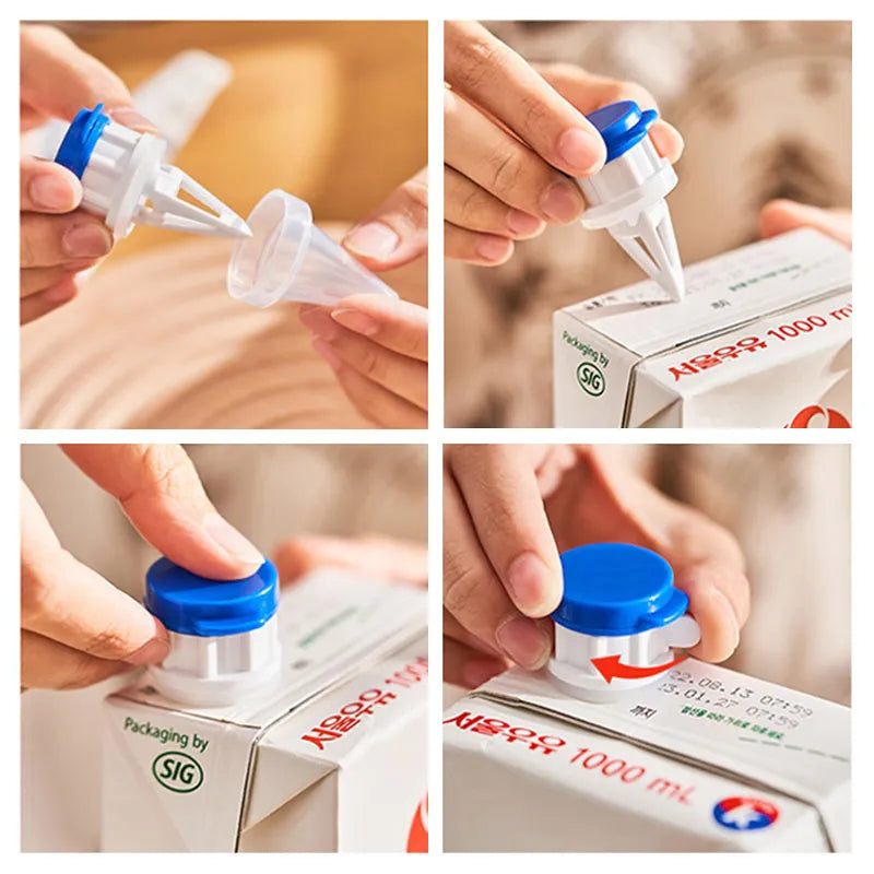 Plastic Lid For Boxed Milk And Juice Seals For Freshness And Easy to Pour