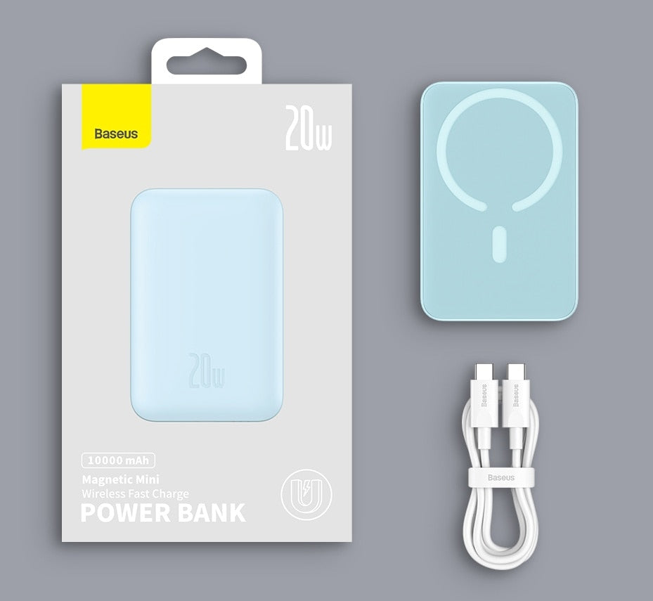 Baseus Power Bank 10000mAh Mini Magnetic Wireless Fast Charge with Auto-wake For iPhone 14 13 12 Pro Max Magsafe