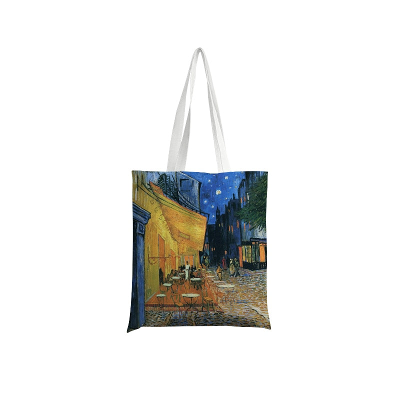 Van Gogh Oil Painting Canvas Shoulder Bags.