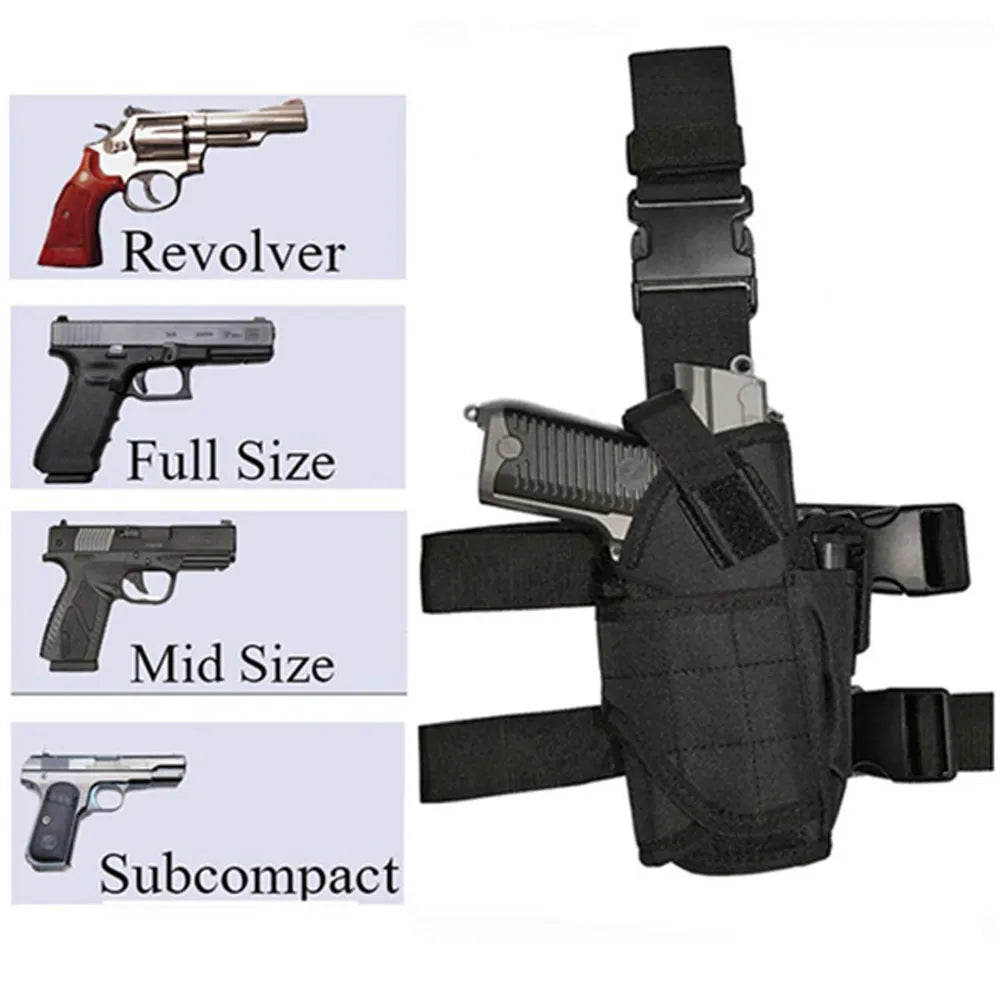 Universal Tactical Right Hand Leg Gun Holster For Airsoft Glock, Beretta Handgun