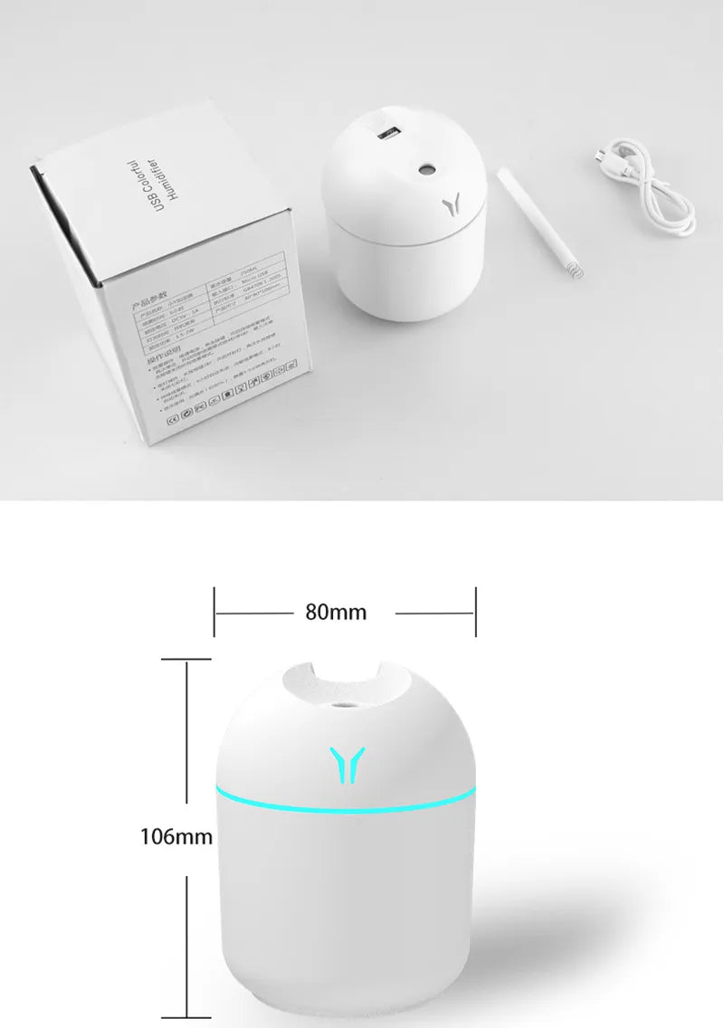 250ML LED/USB Mini  Essential Oil Diffuser Or Air Humidifier