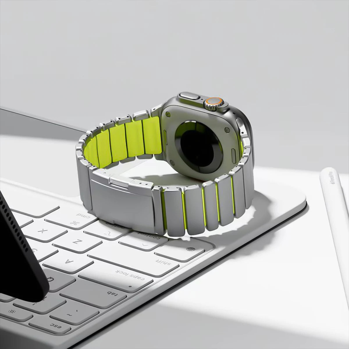Luxury Titanium Strap for Apple Watch Ultra 3/2 49mm Series 11 10 46mm 45mm 44mm 42mm Or Silicone Bracelet For iwatch 9 8 7 6 SE 5