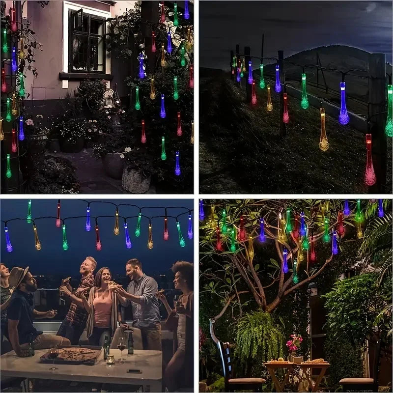 Outdoor Solar Teardrop 8 Mode Lights