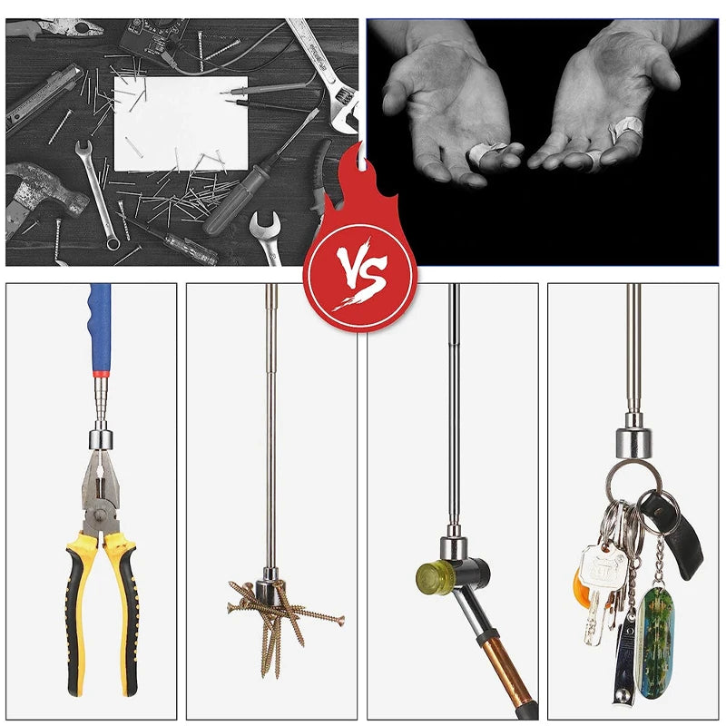 Mini Extendable Magnetic Rod To Pickup Nuts Or Bolts