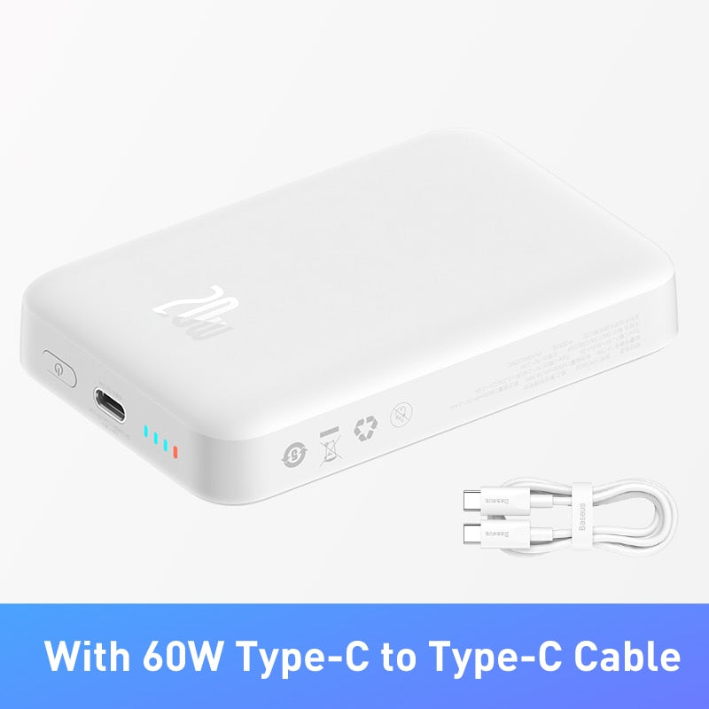 Baseus Power Bank 10000mAh Mini Magnetic Wireless Fast Charge with Auto-wake For iPhone 14 13 12 Pro Max Magsafe