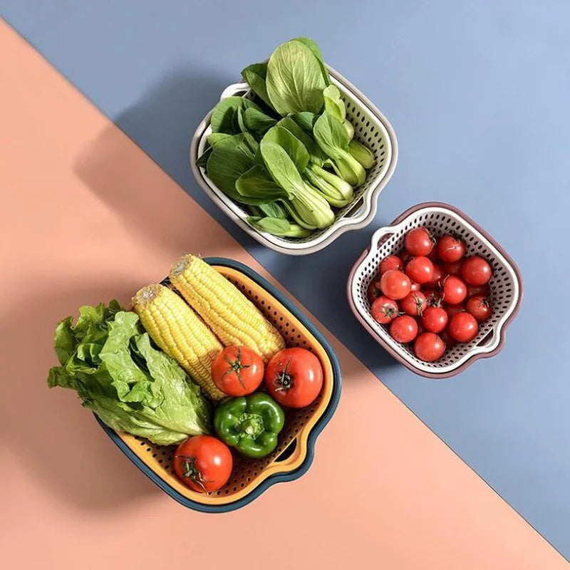 Double Layer Plastic Colander