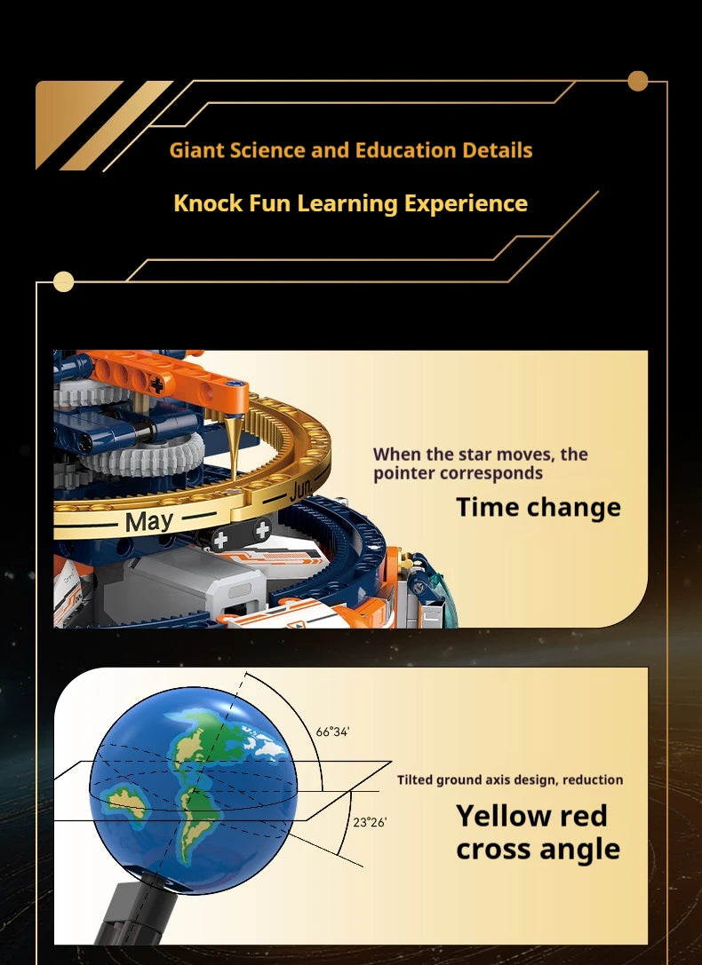 CK008 Space Trend Play Dawn Solar System Planetarium Mechanical Model